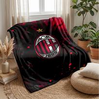 AC Milan Tematikos pledas Minkštas flanelinis vilnos pledas Šiltas lengvas pledas namams, sofai, lovai 75x90cm