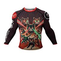 Popular Brazilian Jiu-Jitsu Rash Guard Surfing Jersey Beach Shirts Swimwear Diving Gym Shorts MMA BJJ Men Jiu Jitsu Fitness Tops 2XL