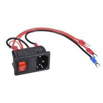 220V 110V 15A Power Supply Switch Male Socket with Fuse for 3D Printer DIY