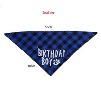 Dog Birthday Party Set: Bib, Hat, Banner, and Number Flags. blue