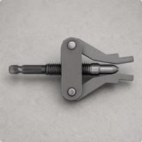 DrillPowered Broken Thread Extractor | Serrated Gripping grippers, Steel Construction, twingrip gray