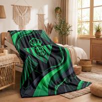 Real Betis Futbolo Spaudinio Flanelinis Antklodė Minkštas Šiltas Sofa Lova Mėtomas Antklodė Namams Biurui Miegamajam 75x90cm
