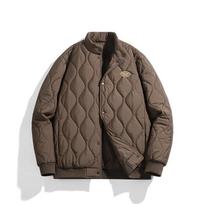 Parka Vyriška Striukė Japoniško Prekės Ženklo Laisva Sustorinta Pūkinė Striukė Vyriška Kasdienė Šilta Žieminė Medvilninė Kamšalu Striukė Vyriški Drabužiai XXL kava