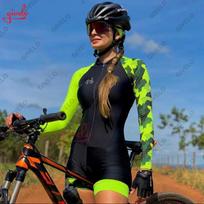 Women's Cycling Monkey MTB Jumpsuit Long Sleeved UV Resistant Bicycle Clothing Feminino Jumpsoit Ciclismo L