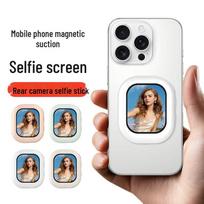 Mini magnetinis galinis ekrano veidrodėlis selfiams - Idealiai tinka tiesioginėms transliacijoms ir telefono ekrano atspindėjimui