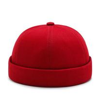 Retro beretė vasarinė medvilninė beretė be snapelio, kepurės, laisvalaikio gatvės stiliaus kepurė-beanie, hip-hop kepurės vyrams ir moterims red