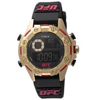 UFC Žiūrėti Kvarcinis 10 ATM Atsparus Vandeniui Mineralinis Stiklas Juodas Ciferblatas TW2V86600 [TIMEX] Vyriškas [Autentiškas] juoda