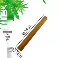 Beech Wood Rolling Pin for Dumpling and Noodle Making green
