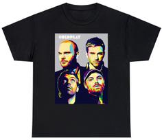 Coldplay Grupės Koncertų Grafika Vintažinis Pop Rock Unisex Marškinėliai Unisex Medvilniniai Trumpomis Rankovėmis Yk Oversized Madingi Marškinėliai Populiarus Viršus L blue