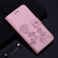 Minkštas TPU odinis piniginės telefono dėklas, skirtas Huawei P30 P40 P20 P8 P10 P9 Lite Pro P Smart Z Y5P Y6P Y3 Y5 Y6 Y7 Prime 2018 2019 Nova 3i 5T 9 8i atverčiamas dangtelis Huawei Y9S rožinė