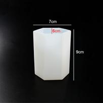 For Fun Cylinder Hexagon Silicone Mold DIY Epoxy Resin Mold Candle Mould Aromatherapy Candle Wax Molds Clay Plaster Mould white