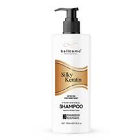 bellosmo PROFESSIONAL Silky Keratin Shampoo with Natural Extracts Gentle Hair Cleansing for Smooth Soft Hair Suitable for Daily Hair Wash-500 ML beige