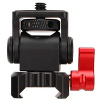 Universal 1 4in Thread Field Monitor Mount Holder with Quick Release for NATO Rail Clamp 360 Degree Rotation and 180 black