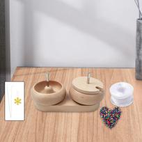 Wood Bead Spiner, Spiner Beads Loader DIY Jewelry Making Handicraft Tools Loom Kit for gray