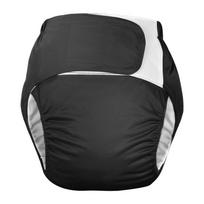 Plaunamos lipnios juostelės audinio sauskelnės su vilnos pamušalu senyviems žmonėms - Neperšlampamos priežiūros kelnės XL [Waist 70-105cm] black