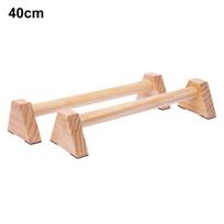 1 pora medinių atsispaudimų strypų su storu rankena, nešiojama, keturkampio dizaino paraletės strypų kūnui stiprinti 40cm beige