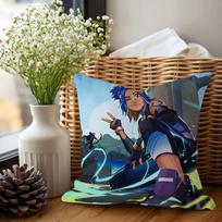 NEON V-VALORANT Cushion Cover Pillowcase Upholstery Sofa Throw Pillow Home Decor Pillowcas 12x12Inch white