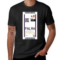 Palma de Mallorca International Airport (PMI) Boarding Pass rickrolled T-Shirt sublime mens big and tall t shirts M black