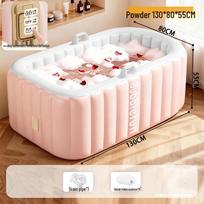 Automatinė pripučiama sulankstoma vonia suaugusiems ir vaikams - Viso kūno ir pėdų vonia 130x80x55 cm white