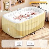 Automatinė pripučiama sulankstoma vonia suaugusiems ir vaikams - Viso kūno ir pėdų vonia 130x80x55 cm white