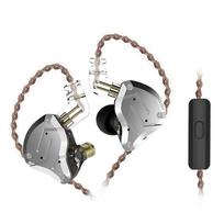 KZ ZS10 Pro 3,5 mm laidinės į ausis įdedamos ausinės 1DD+4BA hibridinės hifi muzikos ausinės, sportinės ausinės, 2 kontaktų With Mic juoda