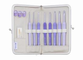 Tulpė Tulpė Mezgimo Virbalai Murasaki Nėrimo Rinkinys su Minkšta Rankena  ETIMO TEM-001 white