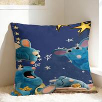 Pagalvės užvalkalas Tutteris - B-Meškinas Dideliame Mėlyname Name Jaukus Pagalvės Užvalkalas Sofa Automobiliui Namų Dekoras Naujoviški Pagalvės Užvalkalai Short plush 18*18(CM)-1Pcs