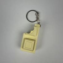 3D Simulated Chocolate Keyboard Fidget Keychain - Real Clicky Switches Stress Relief Finger Clicker Toy for EDC Bag Charm Gift ruda