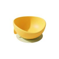 Thickened Silicone Suction Cup Pet Bowl Stable Anti-spill Slow Food Bowl Non-slip Food-grade Pet Feeder Container Travel geltona