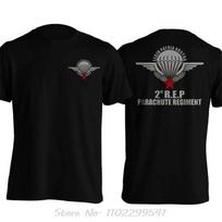 France T-Shirt Cotton Men Tees 2e REP Parachute Regiment Legion Patria Nostra TShirt Summer Fun XL gray