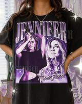 JENNIFER ANISTON T-shirt, Vintage Actress Tv Star Celebrity Performer Tee, 90s Retro Throwback, Jennifer Aniston Sweater M gray