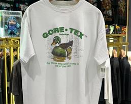 90s Gore-Tex Fabrics Promo Rare Washed White T-Shirt L white