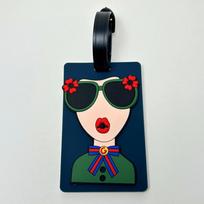 Soft Silicone Travel Luggage Tag Suitcase Identifier Tag with Lanyard Anti-lost Boarding Pass Tag Name Phone Address Label