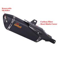Slip On For Honda Forza750 Forza NSS 750 2021 - 2023 Motorcycle Exhaust Escape With Carbon Fiber Heat Shield Muffler DB Killer Type C