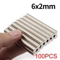 6x2mm Super Stiprus Neodimio Magnetas N35 NdfeB Nuolatinis Magnetinis imanes Apvalūs Galingi Magnetai Šaldytuvo Magnetas
