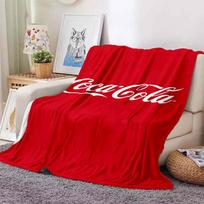 HD Classic C-Coca C-ColaS Logo Print Flannel Throw Blanket Soft Warm Cover Retro Pattern for Sofa Bed Bedroom Travel Home Decor 150X220CM