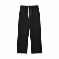 Charitee American Boxy Hooded Sweatshirt & Wide Leg Sweatpants Set L black