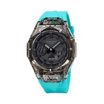 CASIO Unisex Liquid Crystal/Analog Dual Display Series Watch GA-2100-1A1(Watch--) Watch black
