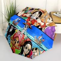1 vnt. Automatiškai susilankstantis skėtis - Anime One Piece raštas Nešiojamas sulankstomas dizainas su 8 stipinais Kalėdinės gimtadienio dovanos multicolor