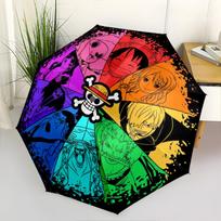 1 vnt. Automatiškai susilankstantis skėtis - Anime One Piece raštas Nešiojamas sulankstomas dizainas su 8 stipinais Kalėdinės gimtadienio dovanos multicolor