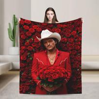 2026 Tour Bruno Mars American Blanket  Soft Fluffy Plush Throw Blanket For Outdoor Travel Flannel Bedspread Bed Cover 100X130CM