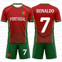 2026 Specialus Nr.7 Ronaldo Futbolo Džersio Šortų Rinkinys Moterims Vyrams Portugalijos Gerbėjams Marškinėliai ir Šortai Vasaros Vaikams 2 Dalių Rinkinys 150