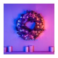 Twinkly Twinkly pre-lit wreath 50 RGB LED Green wire Plug type C