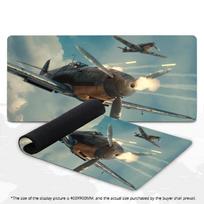 XXL Gaming Mouse Pad Vintage Military Fighter Jet Anime Girl Combat Scene Non Slip Rubber Keyboard Desk Mat for PC Gamer Table 700x300x2mm