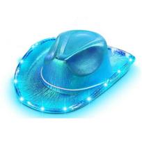 Halloween Party Colorful Led Hat With Eva Cowboy Style For Cosplay Events mėlyna