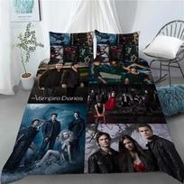 Damon salvatore The Vampire Diaries Duvet Cover Pillowcase Bedding Set Adult Bedroom Decoration Children Single Double Size 100x135cm black