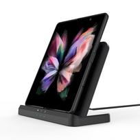 Trys viename belaidis įkroviklis, daugiafunkcinis stovas, 15W greitas įkrovimas, tinkamas Samsung mobiliesiems telefonams, laikrodžiams ir ausinėms Black