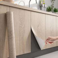 Wood Grain Self Adhesive Wallpaper Waterproof PVC Peel And Stick Wall Sticker Furniture Cabinet Table Door Renovation Home Decor