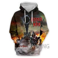 Hammer King  Rock  3D Printed Fashion Hoodies Sweatshirts Harajuku Hoodie Sweatshirts Tops Clothing for Women/men 4XL black