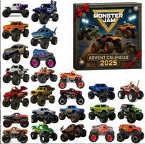 Monster Jam Advento kalendorius Slepiančios dėžutės Akriliniai pakabukai Visureigis Kolekcionuojamas Atostogų skaičiavimo dovanų rinkinys 26*18*3cm